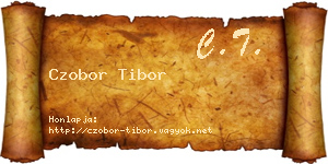 Czobor Tibor névjegykártya